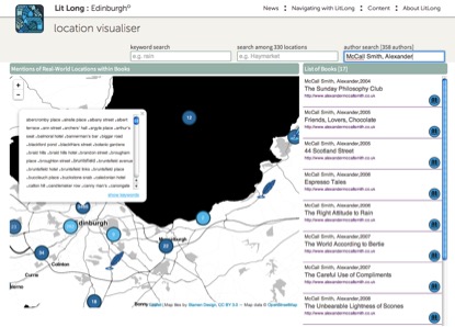 image1: The literary landscape of Edinburgh as it appears in Litlong.org