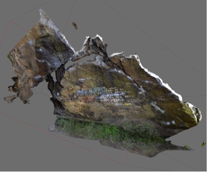 Image: A photogrammetric model produced by the Dumby climbers with ACCORD of the ‘Pongo Boulder’