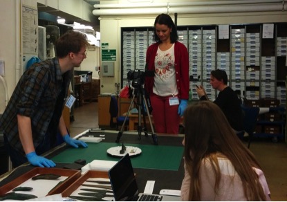 Image3: The MicroPasts team taking photos of a British Museum hoard, in preparation for a photo-masking crowdsourcing application